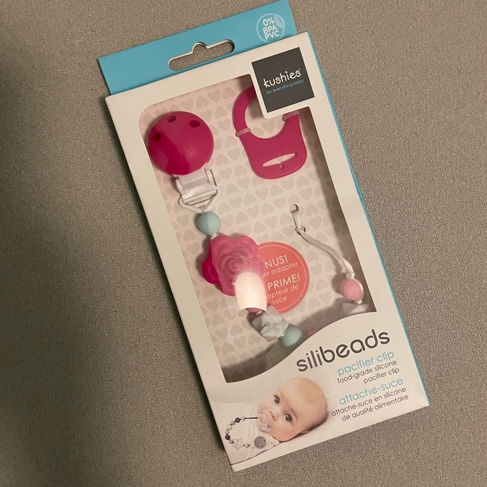 Kushies Silibeads Pacifier Clip - Picture 2 of 7